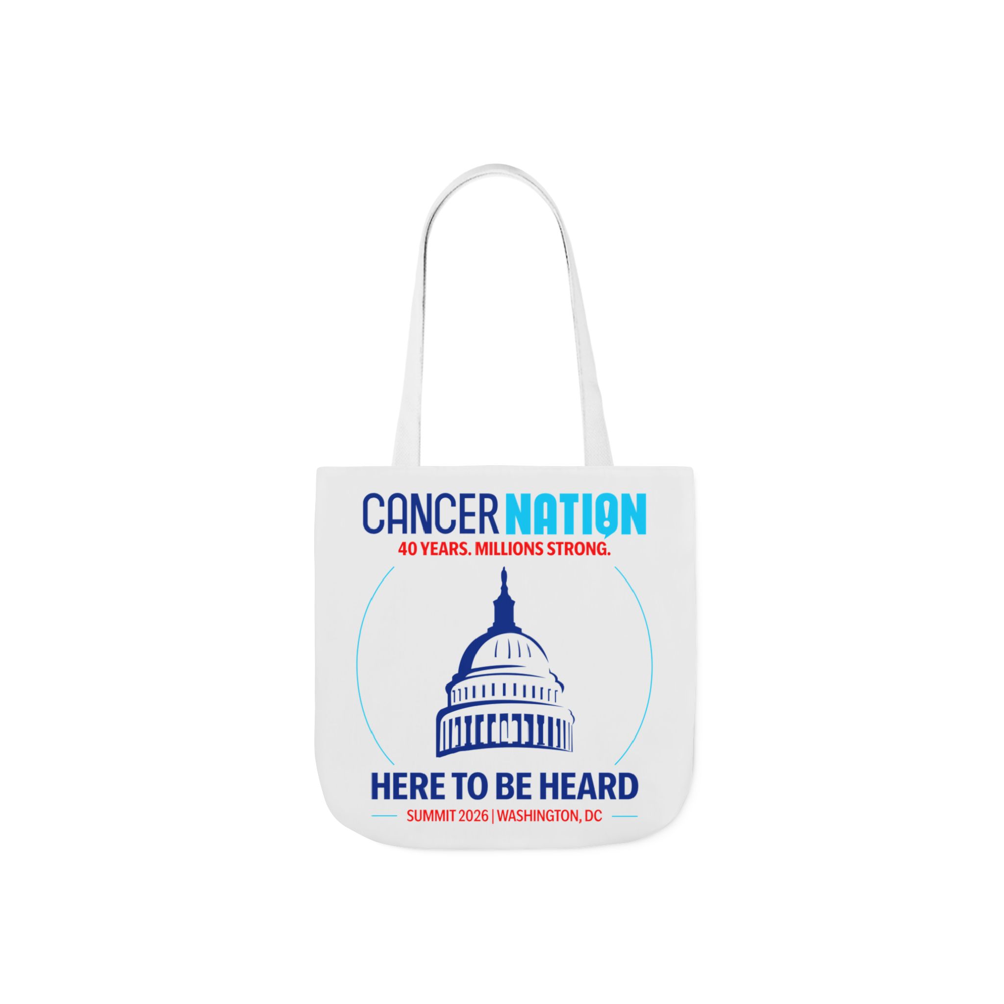 Cancer Nation Canvas Tote Bag | “Here To Be Heard” Summit 2026 Washington, DC
