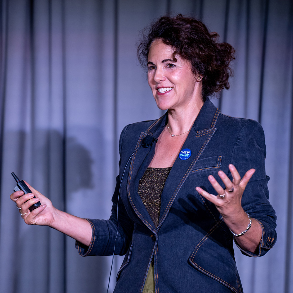 Dr. Laurel Braitman speaking on stage