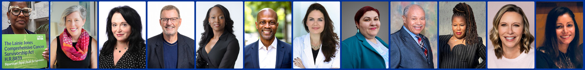 a graphic with Headshots of all 12 2026 cancer Nation Ambassadors side-by-side