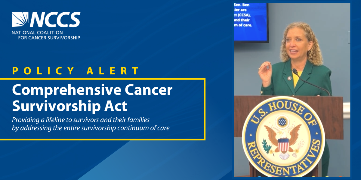 Rep. Debbie Wasserman Schultz introduces Comprehensive Cancer Survivorship Act at December 14, 2022 press conference.