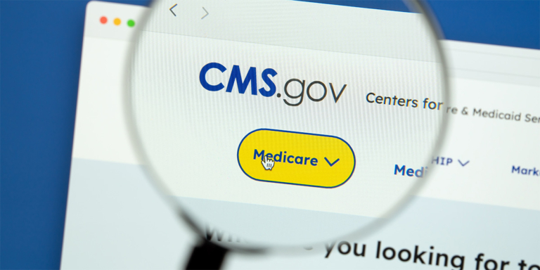 A graphic showing the CMS.gov website