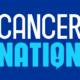 Cancer nation logo on dark blue background