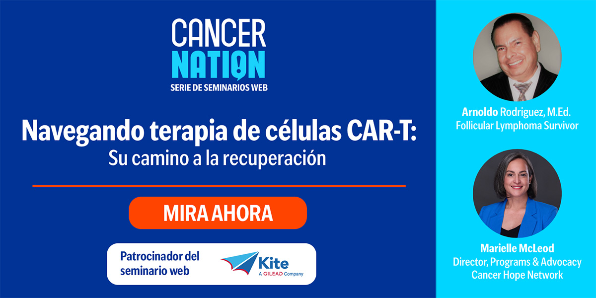 Flyer for webinar Navegando la terapia de células T con CAR: su camino hacia la recuperación | Mira Ahora