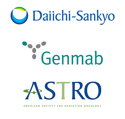 Sponsor logos: Daiichi Sankyo, Genmab, ASTRO