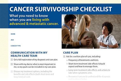 Living with Advanced Metastatic Cancer Checklist Thumbnail