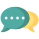 Icon depicting conversation bubbles