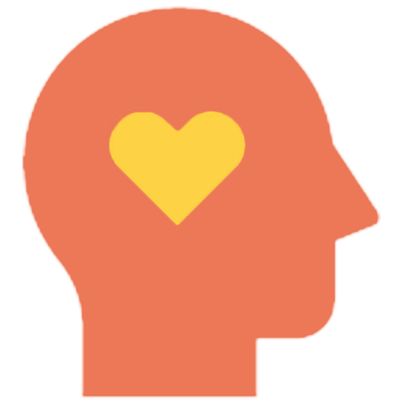Icon: Person's Head with Yellow heart inside.