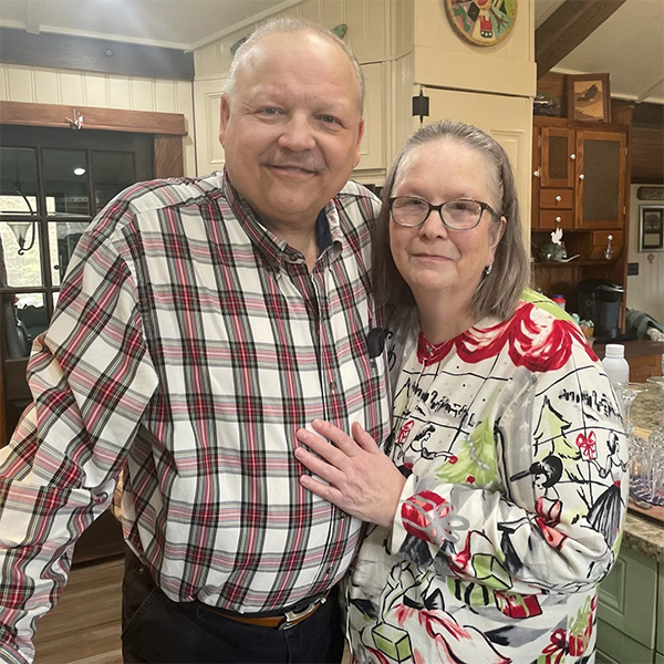 Kirby and MaryAnn posing for a photo