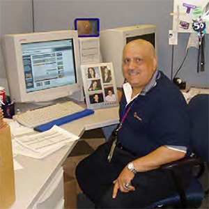 Lou Lanza at work during treatment