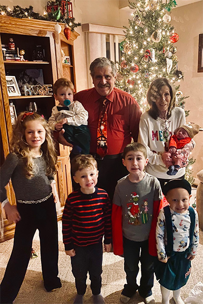 Lou Lanza with his grandchildren