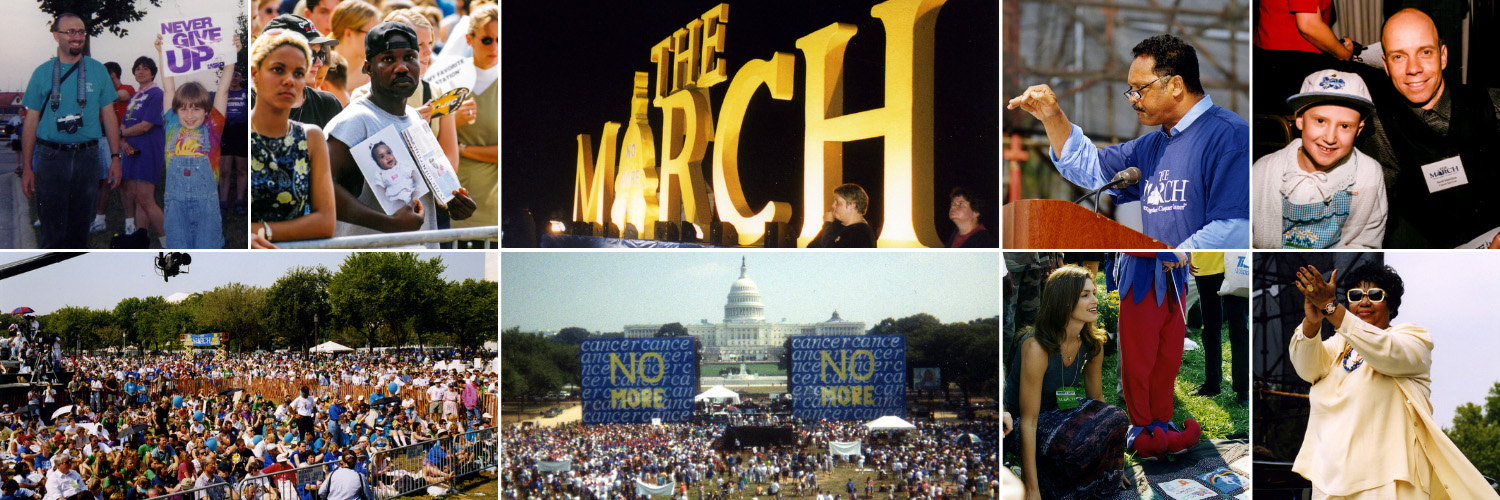 A collage of photos from The MARCH in 1998. 