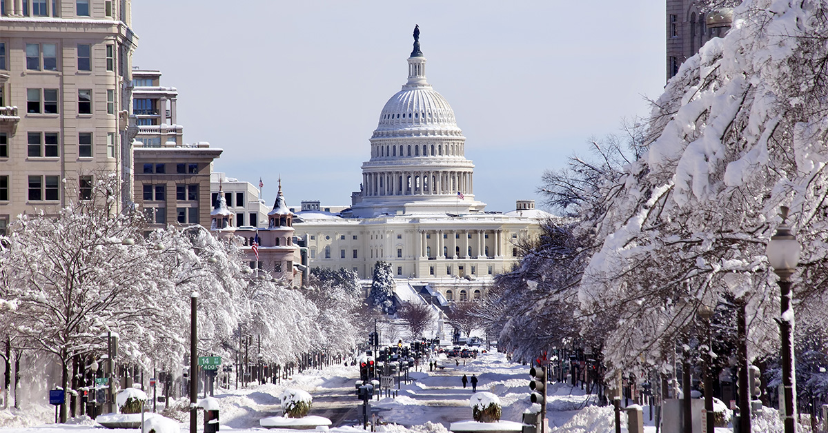US Capitol Building Winter